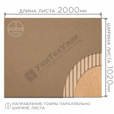 Гофрокартон листовой 2000*1020 Т-22