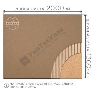 Листовой гофрокартон 2000*1260 мм