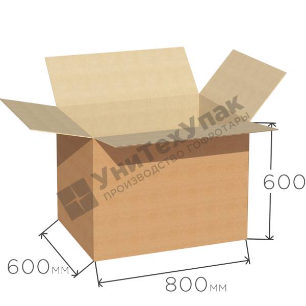 Большая коробка из картона 800*600*600 П-33 бурая